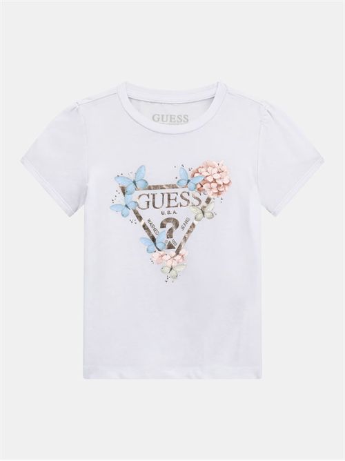 t-shirt bambina bianca GUESS | K5RI07K6YW4/G011